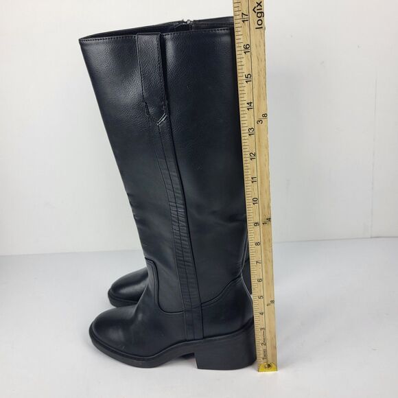 Splendid Vivie Knee High Boots Faux  Leather Black size 7M - Picture 4 of 15